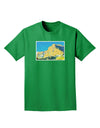 Colorado Snowy Mtns WaterColor Adult Dark T-Shirt-Mens T-Shirt-TooLoud-Kelly-Green-Small-Davson Sales