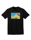 Colorado Snowy Mtns WaterColor Adult Dark T-Shirt-Mens T-Shirt-TooLoud-Black-Small-Davson Sales