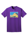 Colorado Snowy Mtns WaterColor Adult Dark T-Shirt-Mens T-Shirt-TooLoud-Purple-Small-Davson Sales