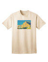 Colorado Snowy Mtns WaterColor Adult T-Shirt-Mens T-Shirt-TooLoud-Natural-Small-Davson Sales