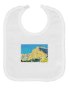 Colorado Snowy Mtns WaterColor Baby Bib