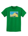 Colorado Snowy Mtns WaterColor Childrens Dark T-Shirt-Childrens T-Shirt-TooLoud-Kelly-Green-X-Small-Davson Sales