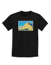 Colorado Snowy Mtns WaterColor Childrens Dark T-Shirt-Childrens T-Shirt-TooLoud-Black-X-Small-Davson Sales