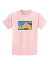 Colorado Snowy Mtns WaterColor Childrens T-Shirt-Childrens T-Shirt-TooLoud-PalePink-X-Small-Davson Sales