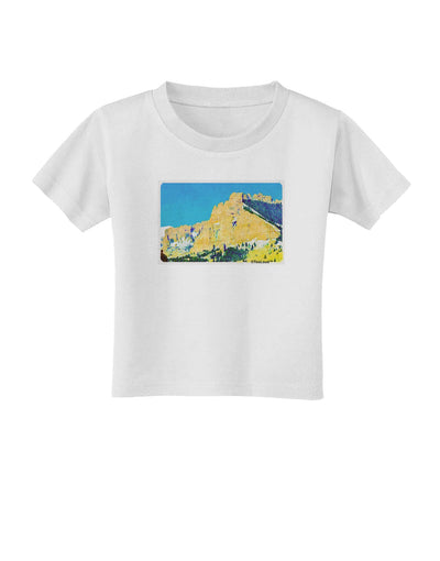 Colorado Snowy Mtns WaterColor Toddler T-Shirt-Toddler T-Shirt-TooLoud-White-2T-Davson Sales