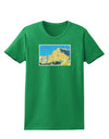 Colorado Snowy Mtns WaterColor Womens Dark T-Shirt-TooLoud-Kelly-Green-X-Small-Davson Sales