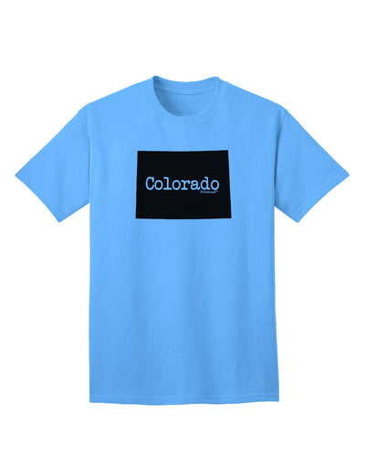 Colorado State Adult T-Shirt with United States Shape by TooLoud-Mens T-shirts-TooLoud-Aquatic-Blue-Small-Davson Sales