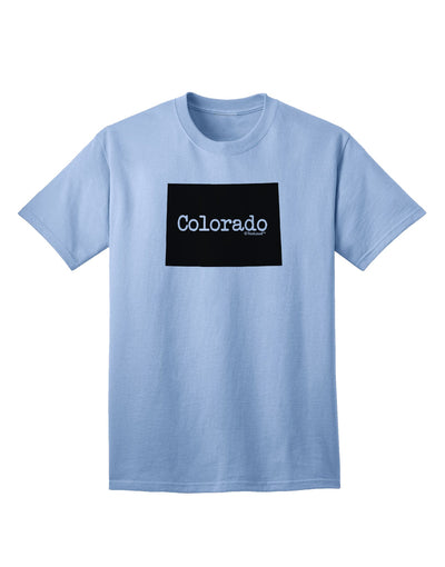 Colorado State Adult T-Shirt with United States Shape by TooLoud-Mens T-shirts-TooLoud-Light-Blue-Small-Davson Sales