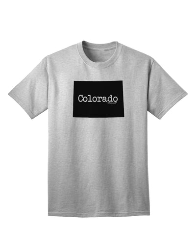 Colorado State Adult T-Shirt with United States Shape by TooLoud-Mens T-shirts-TooLoud-AshGray-Small-Davson Sales