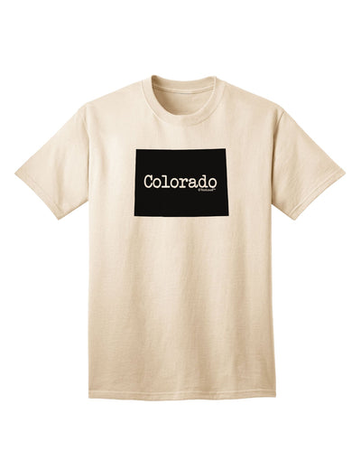 Colorado State Adult T-Shirt with United States Shape by TooLoud-Mens T-shirts-TooLoud-Natural-Small-Davson Sales