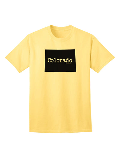 Colorado State Adult T-Shirt with United States Shape by TooLoud-Mens T-shirts-TooLoud-Yellow-Small-Davson Sales