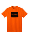 Colorado State Adult T-Shirt with United States Shape by TooLoud-Mens T-shirts-TooLoud-Orange-Small-Davson Sales