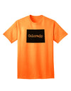 Colorado State Adult T-Shirt with United States Shape by TooLoud-Mens T-shirts-TooLoud-Neon-Orange-Small-Davson Sales