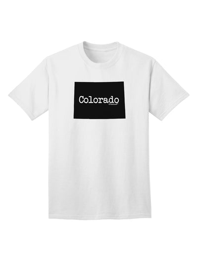 Colorado State Adult T-Shirt with United States Shape by TooLoud-Mens T-shirts-TooLoud-White-Small-Davson Sales