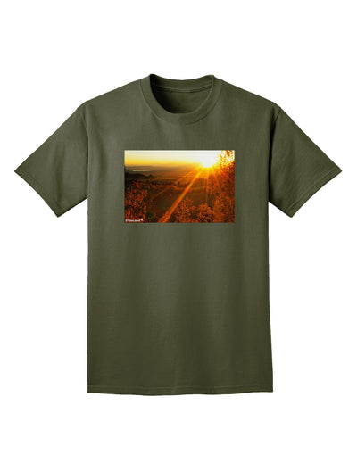 Colorado Sunset Adult Dark T-Shirt-Mens T-Shirt-TooLoud-Military-Green-Small-Davson Sales