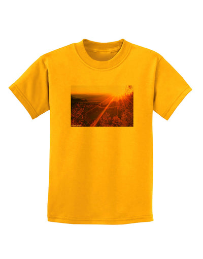 Colorado Sunset Childrens T-Shirt-Childrens T-Shirt-TooLoud-Gold-X-Small-Davson Sales