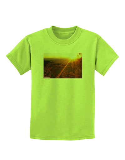 Colorado Sunset Childrens T-Shirt-Childrens T-Shirt-TooLoud-Lime-Green-X-Small-Davson Sales