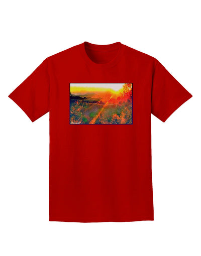 Colorado Sunset Watercolor Adult Dark T-Shirt-Mens T-Shirt-TooLoud-Red-Small-Davson Sales