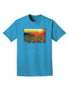 Colorado Sunset Watercolor Adult Dark T-Shirt-Mens T-Shirt-TooLoud-Turquoise-Small-Davson Sales