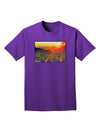 Colorado Sunset Watercolor Adult Dark T-Shirt-Mens T-Shirt-TooLoud-Purple-Small-Davson Sales