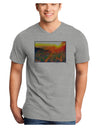 Colorado Sunset Watercolor Adult V-Neck T-shirt-Mens V-Neck T-Shirt-TooLoud-HeatherGray-Small-Davson Sales