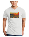 Colorado Sunset Watercolor Adult V-Neck T-shirt-Mens V-Neck T-Shirt-TooLoud-White-Small-Davson Sales