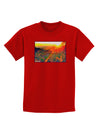 Colorado Sunset Watercolor Childrens Dark T-Shirt-Childrens T-Shirt-TooLoud-Red-X-Small-Davson Sales