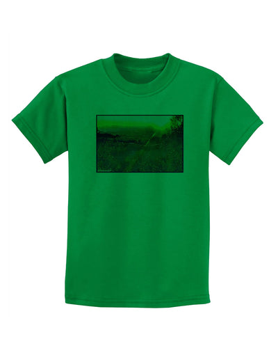 Colorado Sunset Watercolor Childrens T-Shirt-Childrens T-Shirt-TooLoud-Kelly-Green-X-Small-Davson Sales