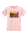 Colorado Sunset Watercolor Childrens T-Shirt-Childrens T-Shirt-TooLoud-PalePink-X-Small-Davson Sales