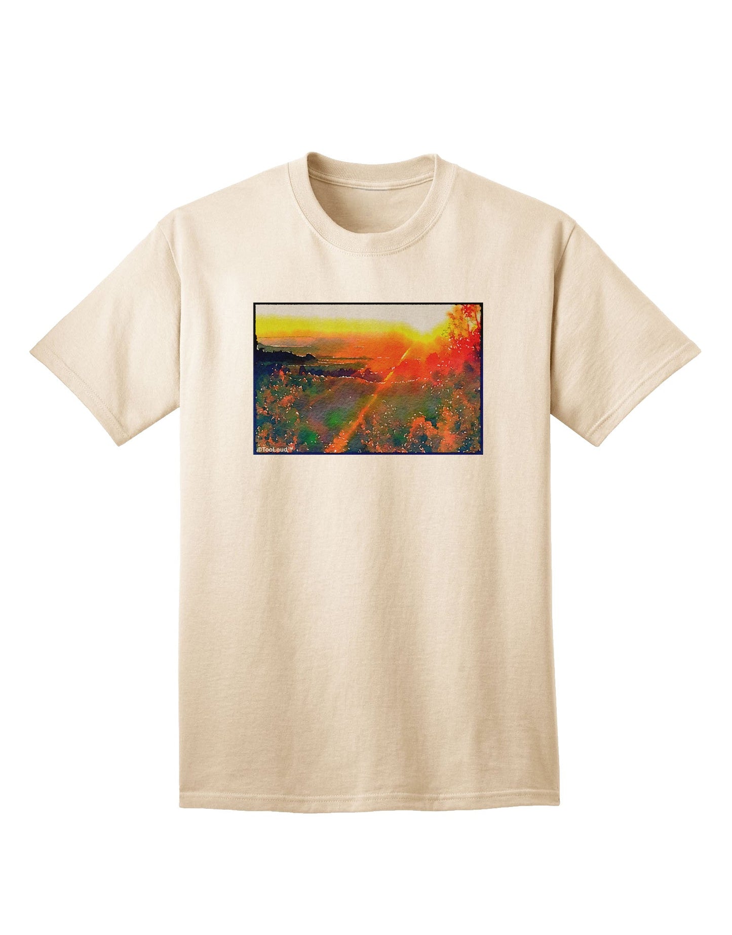 Colorado Sunset Watercolor - Premium Adult T-Shirt for Artistic Expression-Mens T-shirts-TooLoud-Natural-Small-Davson Sales