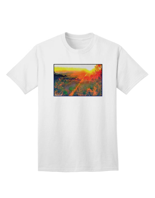 Colorado Sunset Watercolor - Premium Adult T-Shirt for Artistic Expression-Mens T-shirts-TooLoud-White-Small-Davson Sales