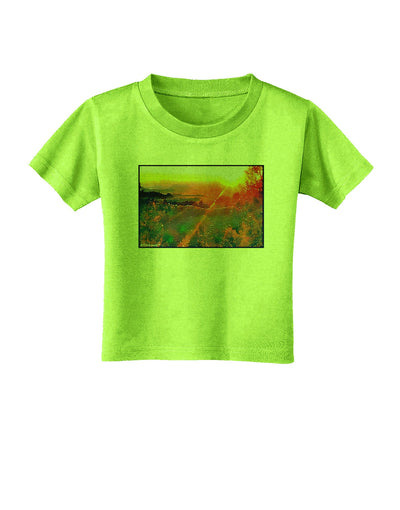 Colorado Sunset Watercolor Toddler T-Shirt-Toddler T-Shirt-TooLoud-Lime-Green-2T-Davson Sales