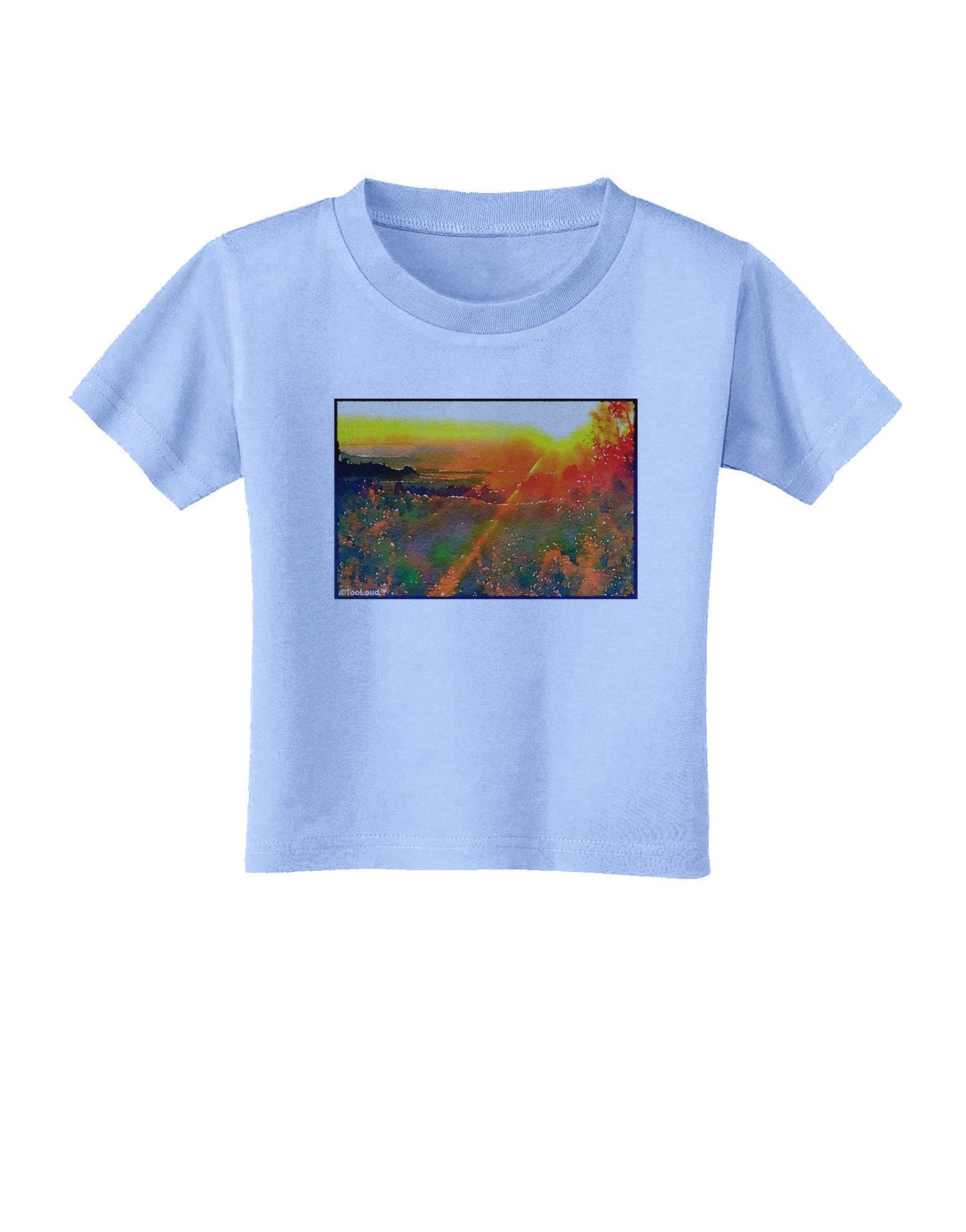 Colorado Sunset Watercolor Toddler T-Shirt-Toddler T-Shirt-TooLoud-Aquatic-Blue-2T-Davson Sales