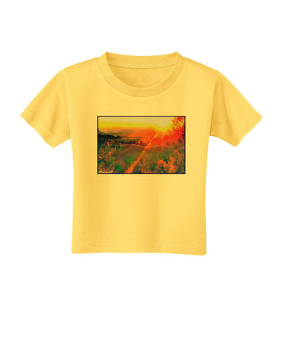 Colorado Sunset Watercolor Toddler T-Shirt-Toddler T-Shirt-TooLoud-Yellow-2T-Davson Sales