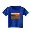 Colorado Sunset Watercolor Toddler T-Shirt Dark-Toddler T-Shirt-TooLoud-Royal-Blue-2T-Davson Sales