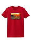 Colorado Sunset Watercolor Womens Dark T-Shirt-TooLoud-Red-X-Small-Davson Sales