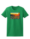 Colorado Sunset Watercolor Womens Dark T-Shirt-TooLoud-Kelly-Green-X-Small-Davson Sales