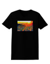 Colorado Sunset Watercolor Womens Dark T-Shirt-TooLoud-Black-X-Small-Davson Sales