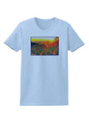 Colorado Sunset Watercolor Womens T-Shirt-Womens T-Shirt-TooLoud-Light-Blue-X-Small-Davson Sales