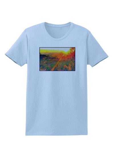 Colorado Sunset Watercolor Womens T-Shirt-Womens T-Shirt-TooLoud-Light-Blue-X-Small-Davson Sales