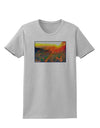 Colorado Sunset Watercolor Womens T-Shirt-Womens T-Shirt-TooLoud-AshGray-X-Small-Davson Sales