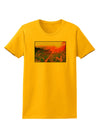 Colorado Sunset Watercolor Womens T-Shirt-Womens T-Shirt-TooLoud-Gold-X-Small-Davson Sales