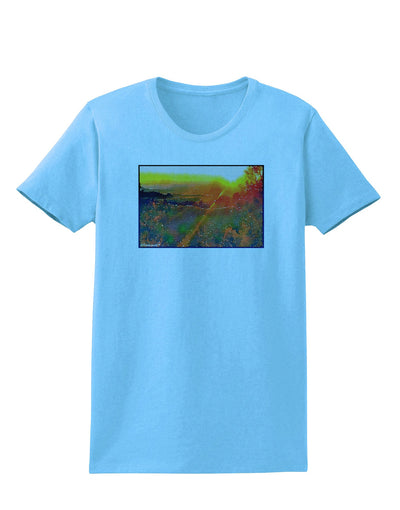 Colorado Sunset Watercolor Womens T-Shirt-Womens T-Shirt-TooLoud-Aquatic-Blue-X-Small-Davson Sales