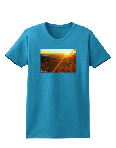 Colorado Sunset Womens Dark T-Shirt-TooLoud-Turquoise-X-Small-Davson Sales