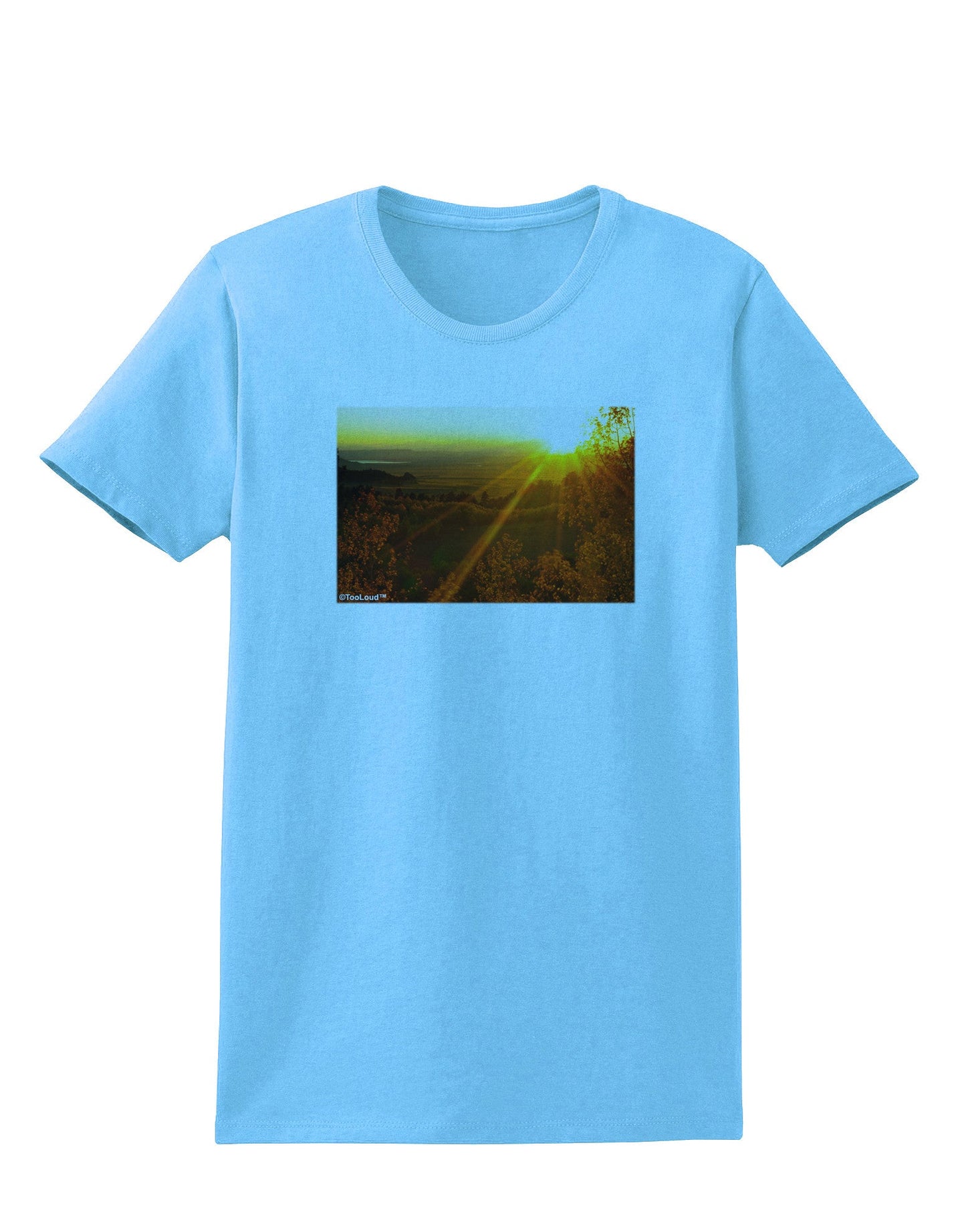 Colorado Sunset Womens T-Shirt-Womens T-Shirt-TooLoud-Aquatic-Blue-X-Small-Davson Sales