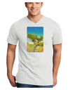 Colorado Tree Watercolor Adult V-Neck T-shirt-Mens V-Neck T-Shirt-TooLoud-White-Small-Davson Sales