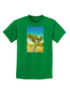 Colorado Tree Watercolor Childrens Dark T-Shirt-Childrens T-Shirt-TooLoud-Kelly-Green-X-Small-Davson Sales