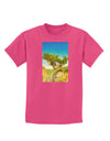 Colorado Tree Watercolor Childrens Dark T-Shirt-Childrens T-Shirt-TooLoud-Sangria-X-Small-Davson Sales