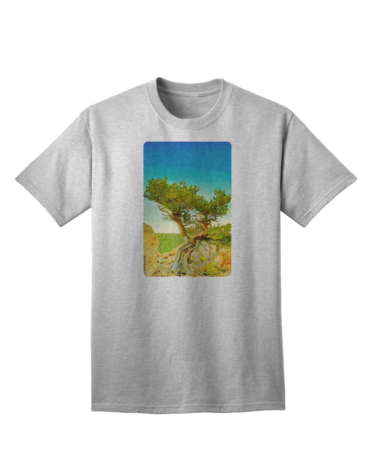 Colorado Tree Watercolor - Premium Adult T-Shirt for Art Enthusiasts-Mens T-shirts-TooLoud-AshGray-Small-Davson Sales