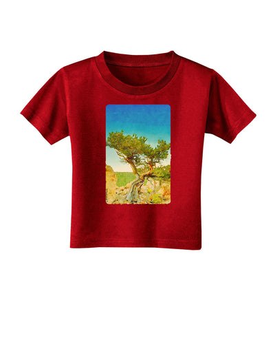 Colorado Tree Watercolor Toddler T-Shirt Dark-Toddler T-Shirt-TooLoud-Red-2T-Davson Sales